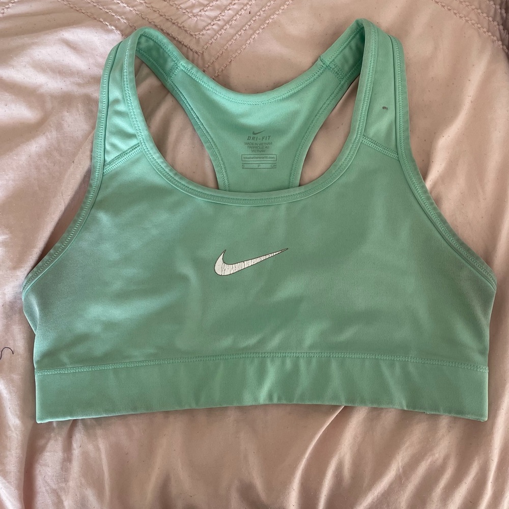 Mint green Nike sports bra